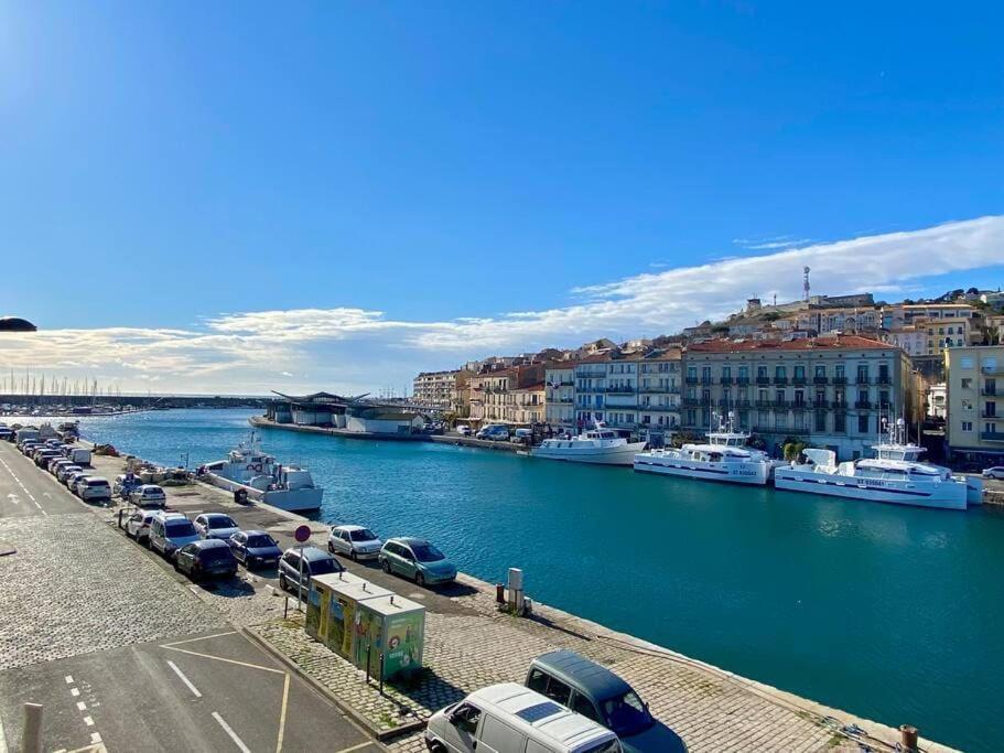 "Georgio" Grand Appartement Traversant Avec Vue Canal Et Parking Sete Bagian luar foto