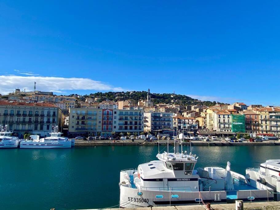 "Georgio" Grand Appartement Traversant Avec Vue Canal Et Parking Sete Bagian luar foto